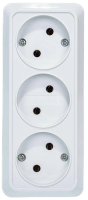 Розетка 3м б.з белая Олимп Universal арт. 1160