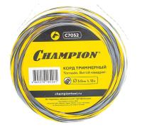 Леска д триммера CHAMPION 3мм 12м витой квадрат арт.С7052