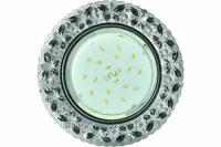 Св-к точечн. Ecola GX53 Н4 LD7040 круг бабочки прозрач-хром FT53CBEFB