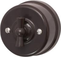 Выключатель 1кл коричневый Bironi арт. B1-200-22