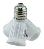 Переходник для цоколя Е27-3xЕ27 Ecola A7W37WEAY белый