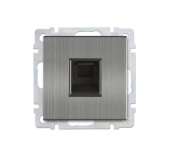 Розетка компьютерная 1м Smartbuy Нептун RJ-45 серый никель арт.SBE-05gn-S1-RJ