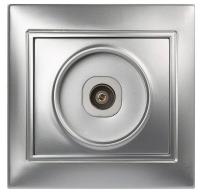 Розетка TV 1м Smartbuy Венера 75Ом серебро арт.SBE-01s-S1-TV