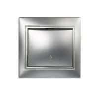 Выключатель проходной 1кл Smartbuy Венера серебро арт.SBE-01s-10-SW12-0-c