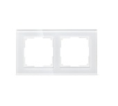Рамка 2м Smartbuy Нептун стекло белая арт.SBE-05w-Glass-FR-2