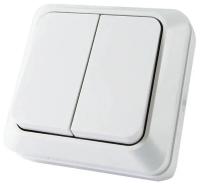 Выключатель 2кл белый Олимп Universal арт. О0023