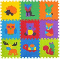 Коврик-пазлы мягк. Юнландия Зверушки 9дет. арт.664666