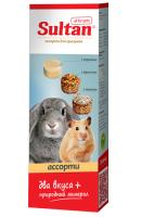 Лакомство для грызунов Sultan 3шт ассорти два вкуса+природный минерал
