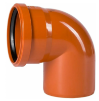 Полуотвод ПВХ d 160 90 для наружных работ оранжевый