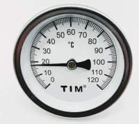 Термометр биметал. для котла Т6350 120С 12с гильзой (к.37227)
