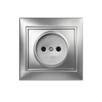 Розетка 1м Smartbuy Венера б.з серебро арт.SBE-01s-10-S1-N-c.