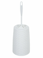 Ерш+подставка пластик Плетенка белый 131506 213622