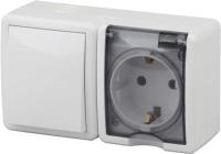 Блок 1м роз. с.з +выкл. 1кл белый IP54 Эксперт Эра арт. 11-7401-01