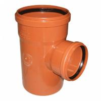 Тройник ПВХ d 160110 (90) для наружных работ оранжевая