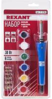 Паяльник в наборе 6 насадок Rexant 12-0186