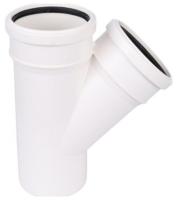 Тройник ПВХ d.50 (45) белый Синикон 49502