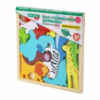 Пазлы дерев. Brauberg Kids дикие животные арт.665250