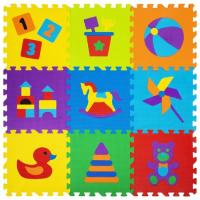 Коврик-пазлы мягк. Юнландия Игрушки 9дет. арт.646668