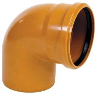 Полуотвод ПВХ d 110 90 для наружных работ оранжевый