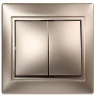 Выключатель 2кл Smartbuy Венера шампань арт.SBE-01c-10-SW2-0-c