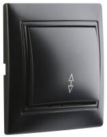 Выключатель проходной 1кл Smartbuy Венера черный арт.SBE-01b-10-SW12-0-c