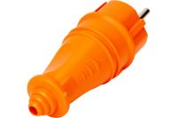 ВИЛКА эл. штепсельная с-з  прямая оранжевая арт. 4301