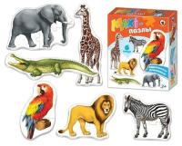 Пазлы MAXI 6шт Африканские животные арт.02540