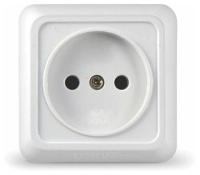 Розетка 1м б.з белая Олимп Universal арт. О0022