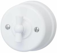 Выключатель 1кл белый Bironi арт. B1-200-21