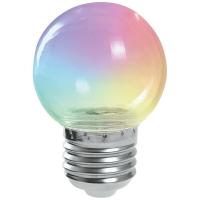 Лампа светодиодная Feron шар мат плавная смена цвета 1вт 230в Е27 LB-37 38132