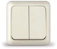 Выключатель 2кл крем Олимп Universal арт. Б-О0023