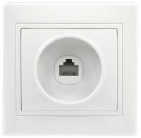 Розетка телефонная 1м Smartbuy Венера белая арт.SBE-01w-S1-PH