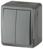 Выключатель 2кл серый IP54 Эксперт Эра арт. 11-1404-03