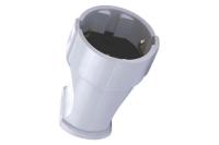 Разъем Макел( штепсель) бел. с заземл.10003