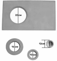 Плита чугунная плоская П1-2  710х410мм с 3-мя конфорками 51534