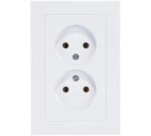 Розетка 2м б.з белая (в сборе) ATLASDESIGN Schneider арт. ATN000120
